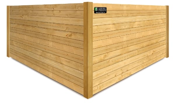 wood horizontal privacy fence