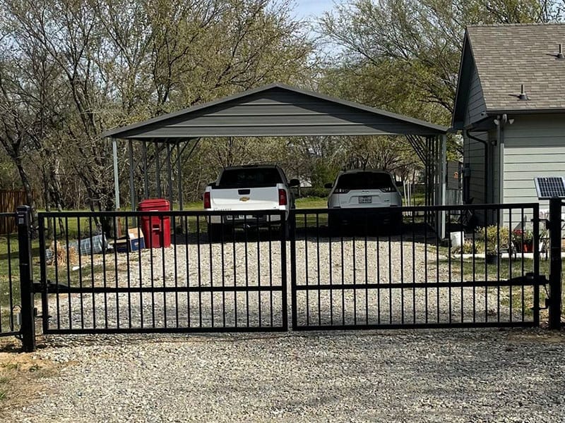 Sherman wrought iron double driveway gate